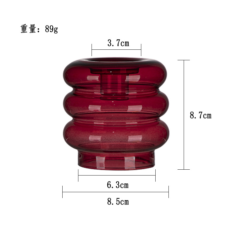 Círculo rojo oscuro candelabro