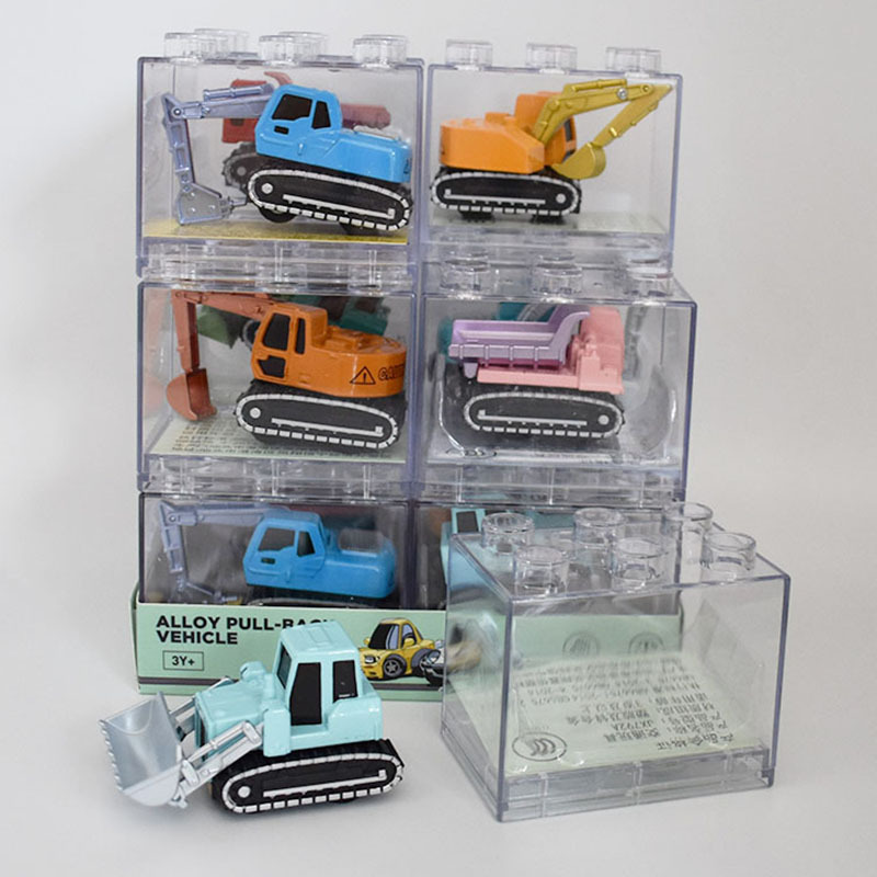 Independent Boxed Alloy Engineering Vehicle Toy Back Car Mini Digger Hand Pocket Small Toy Car