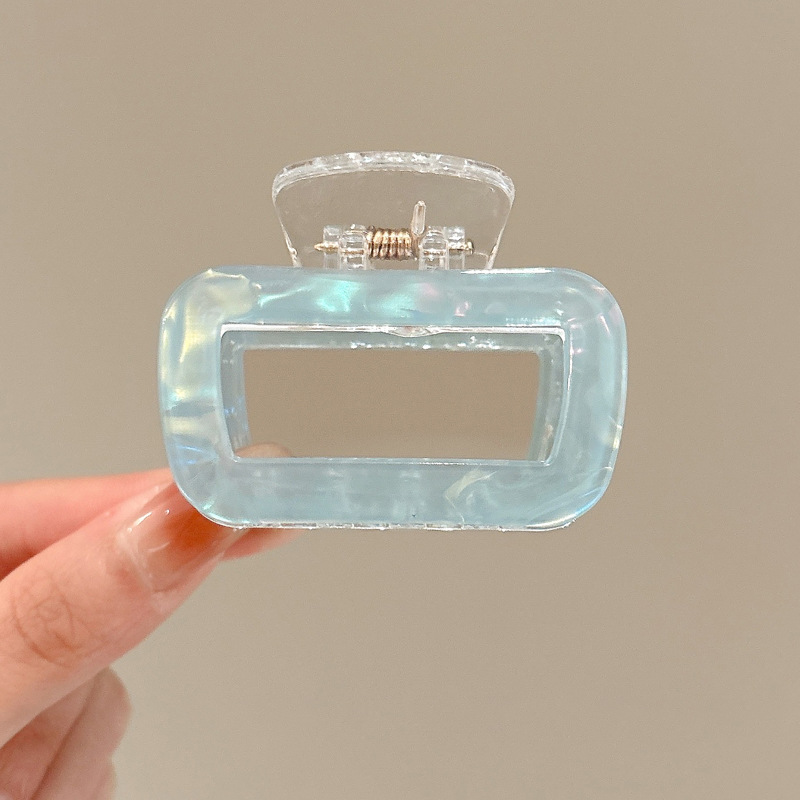 Clip de cabello cuadrado coreano nuevo clip de captura de color fantasía temperamento de tamaño medio clip de cabello de cola de caballo para mujeres agarrar un pequeño clip fresco