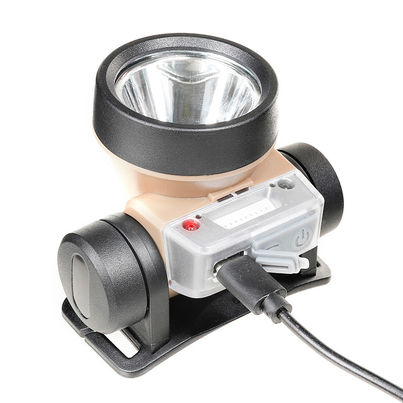 Nueva luz fuerte recargable brillante lámpara de iluminación montada en la cabeza al aire libre linterna de litio inducción noche pesca especial lámpara de minero