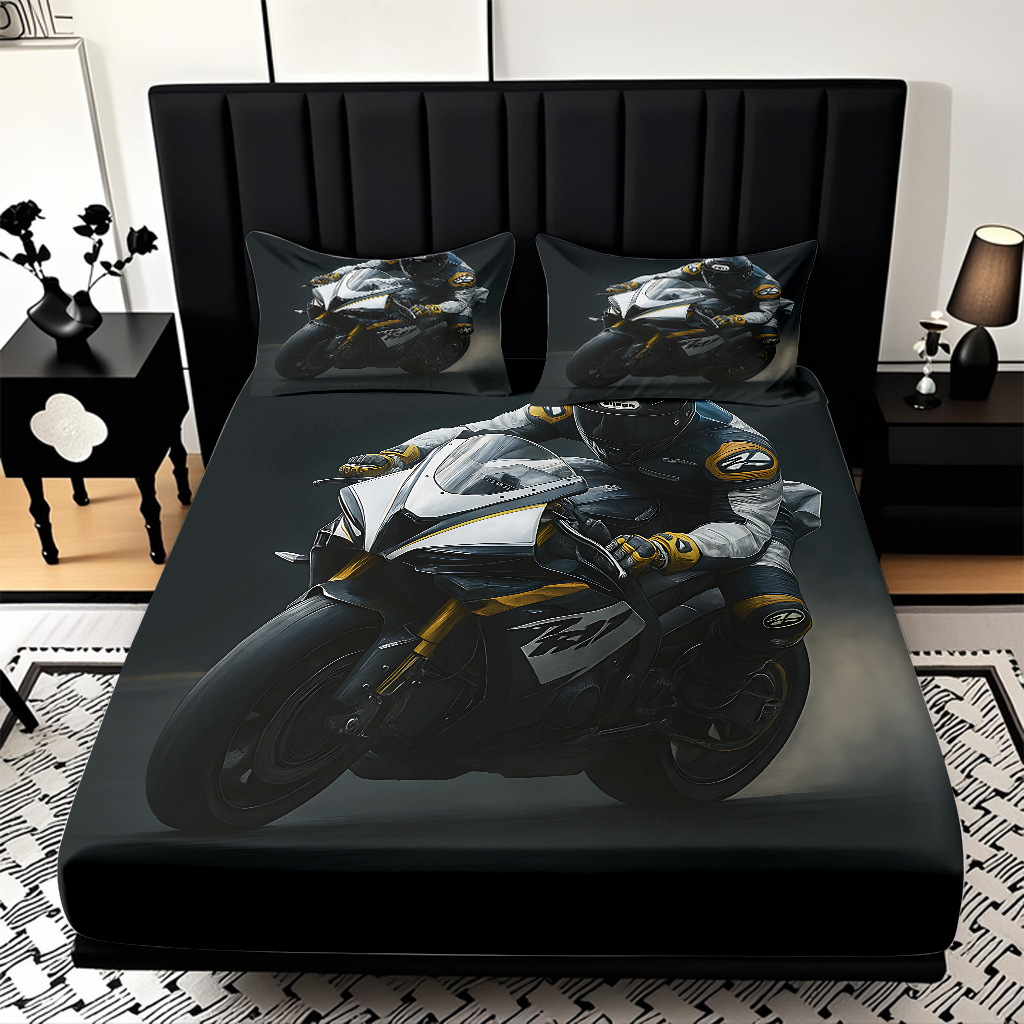 TEMU / JIT transfronterizo suave cama molida Kits cool motocicleta impresión digital HD se puede ajustar