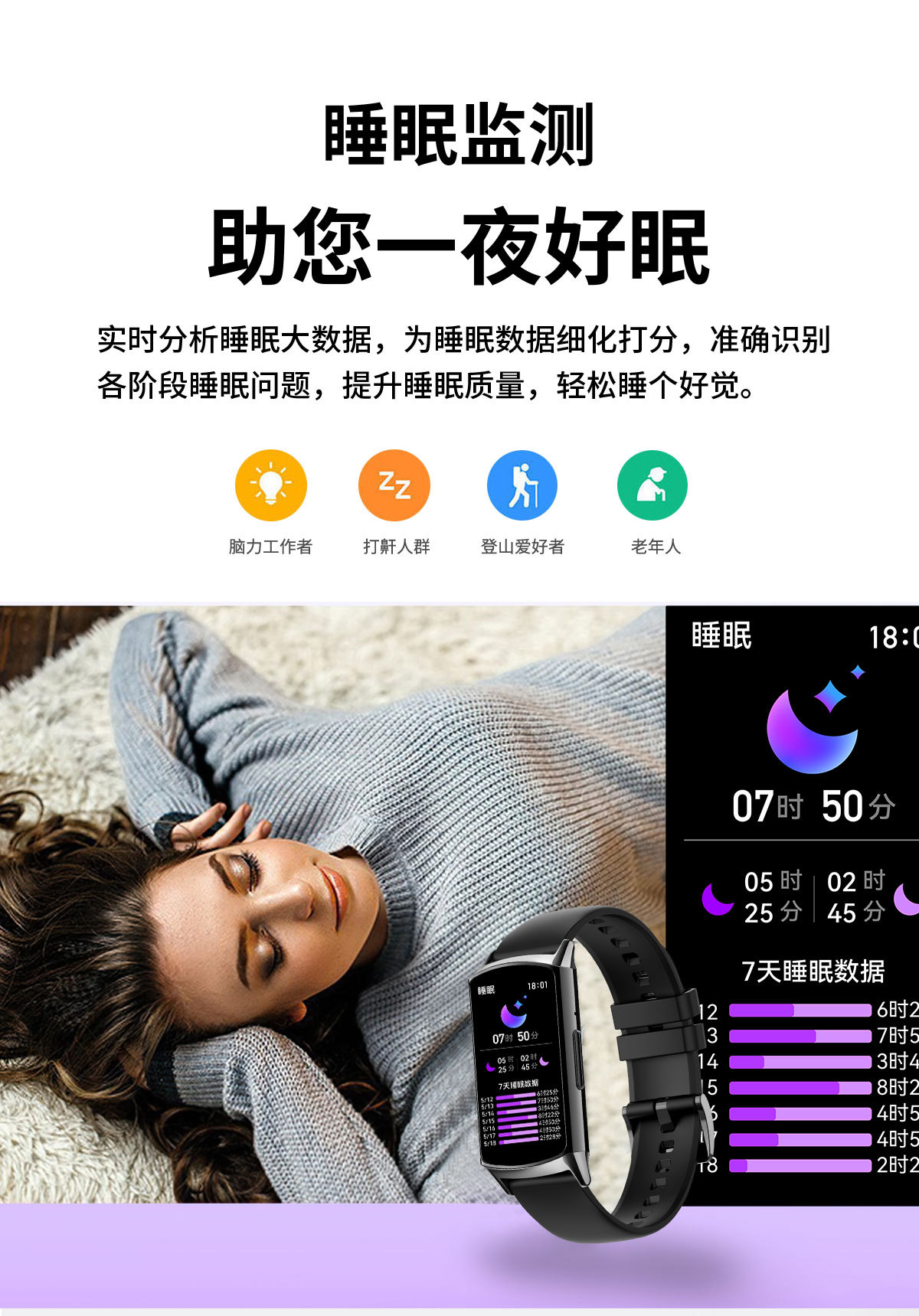 Smart bracelet Private Model H29 Cross-border new smartwatch heart rate, blood oxygen, sleep monitoring Bluetooth sports bracelet undefined