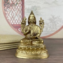 镀铜镀铜密宗藏佛宗喀巴铜器佛像仿古工艺品居家供奉摆件收藏铜像