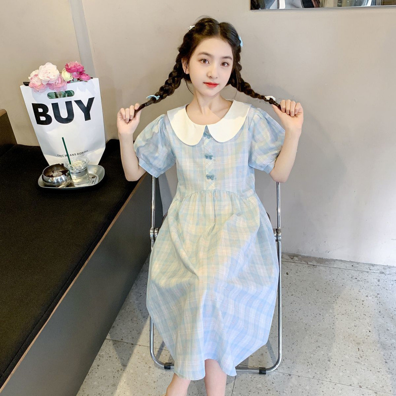 Girls' Summer Dress Super Fairy New Children's Summer Princess Dress Trendy Big Girl Dress College Style