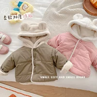 Хлопчатобумажная одежда для детей 0-5 лет зимой Хучжоу детская одежда для девочек толстая куртка для мальчиков с капюшоном теплая хлопчатобумажная одежда MY284