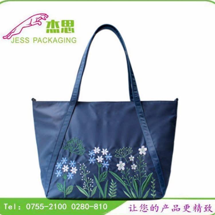 设计新款绣花手提包单肩包斜挎拉链休闲包大容量购物包量大从优