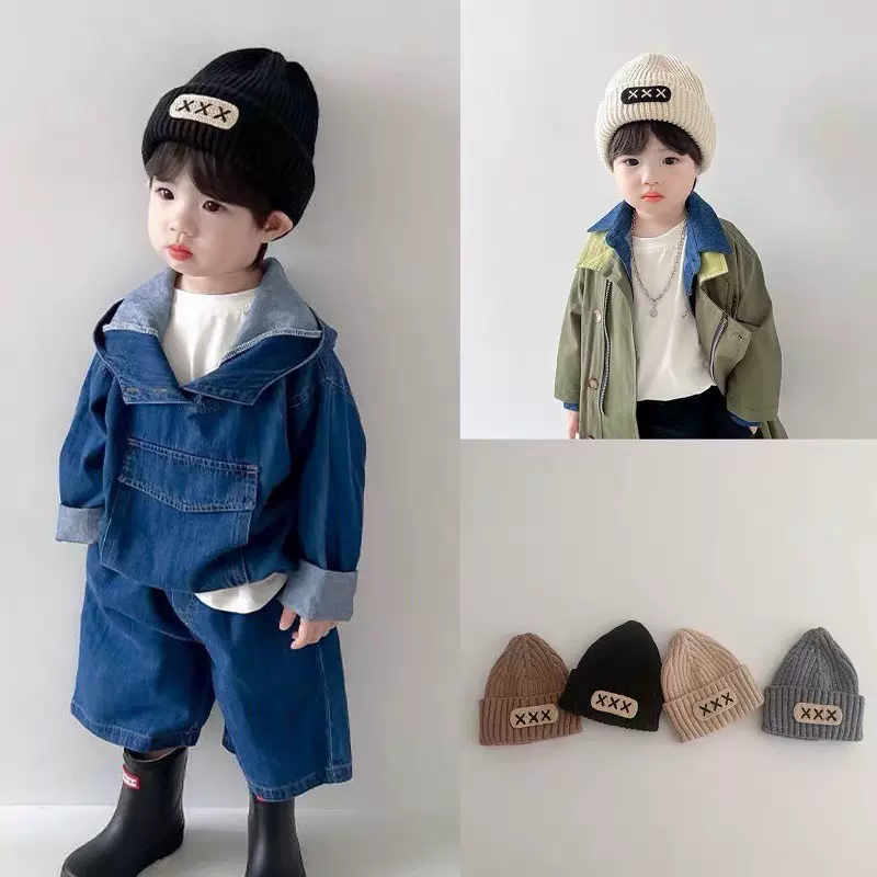 儿童帽子秋冬季男童毛线帽宝宝针织帽女童护耳帽冬款保暖帽百搭潮