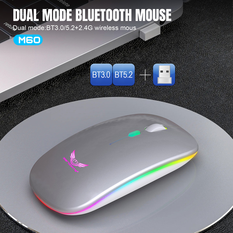 Bluetoothワイヤレスマウス源工場ビジネスオフィス薄型サイレントコンピュータ2.4g充電静音ワイヤレスマウス|undefined