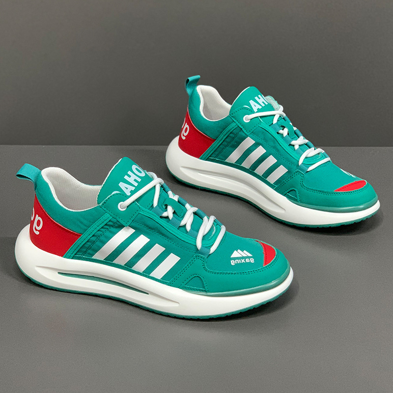 欧洲站男鞋新款潮流百搭休闲鞋春秋男士四道杠软底运动鞋小白鞋子