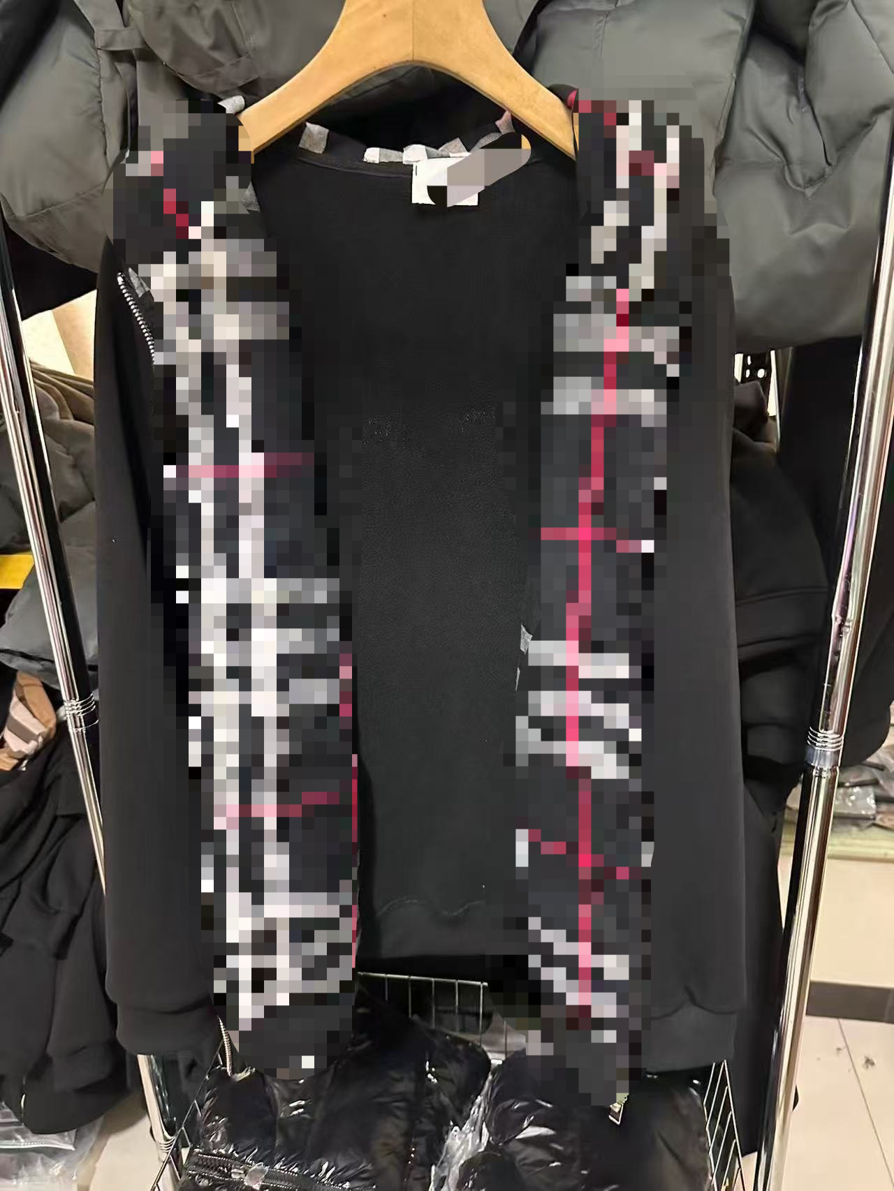 블랙[체크무늬 안감]