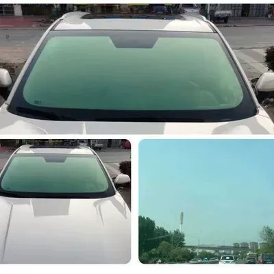 Automotive Film — explosion-proof high privacy black film - 4-doors-and-windows-rear-rails-a-quality-green-film-the-inside-can-be-seen-from-the-outside