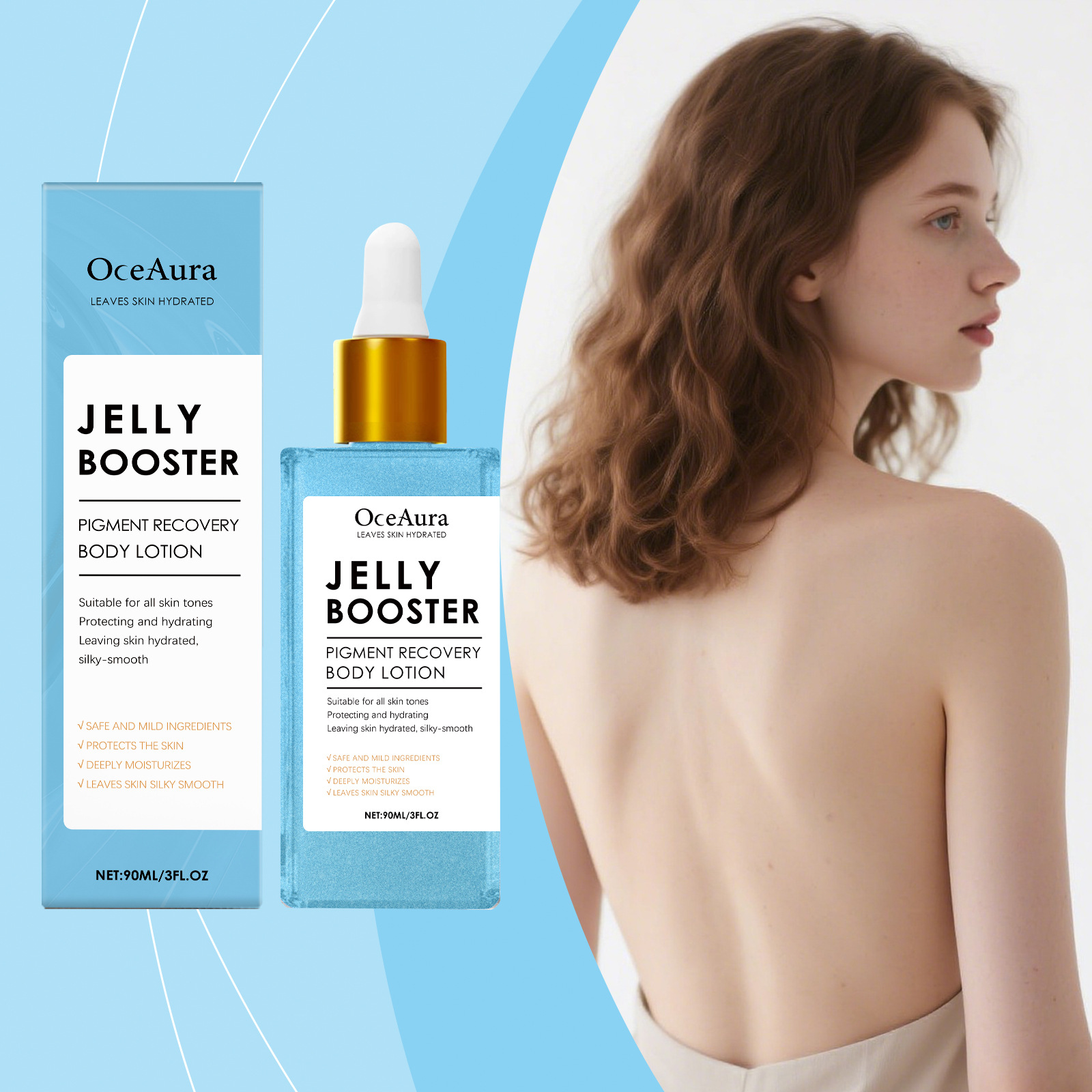 OCEAURA烟酰胺面部精华液 轻盈质地不厚重易吸收细腻光滑润泽肌肤