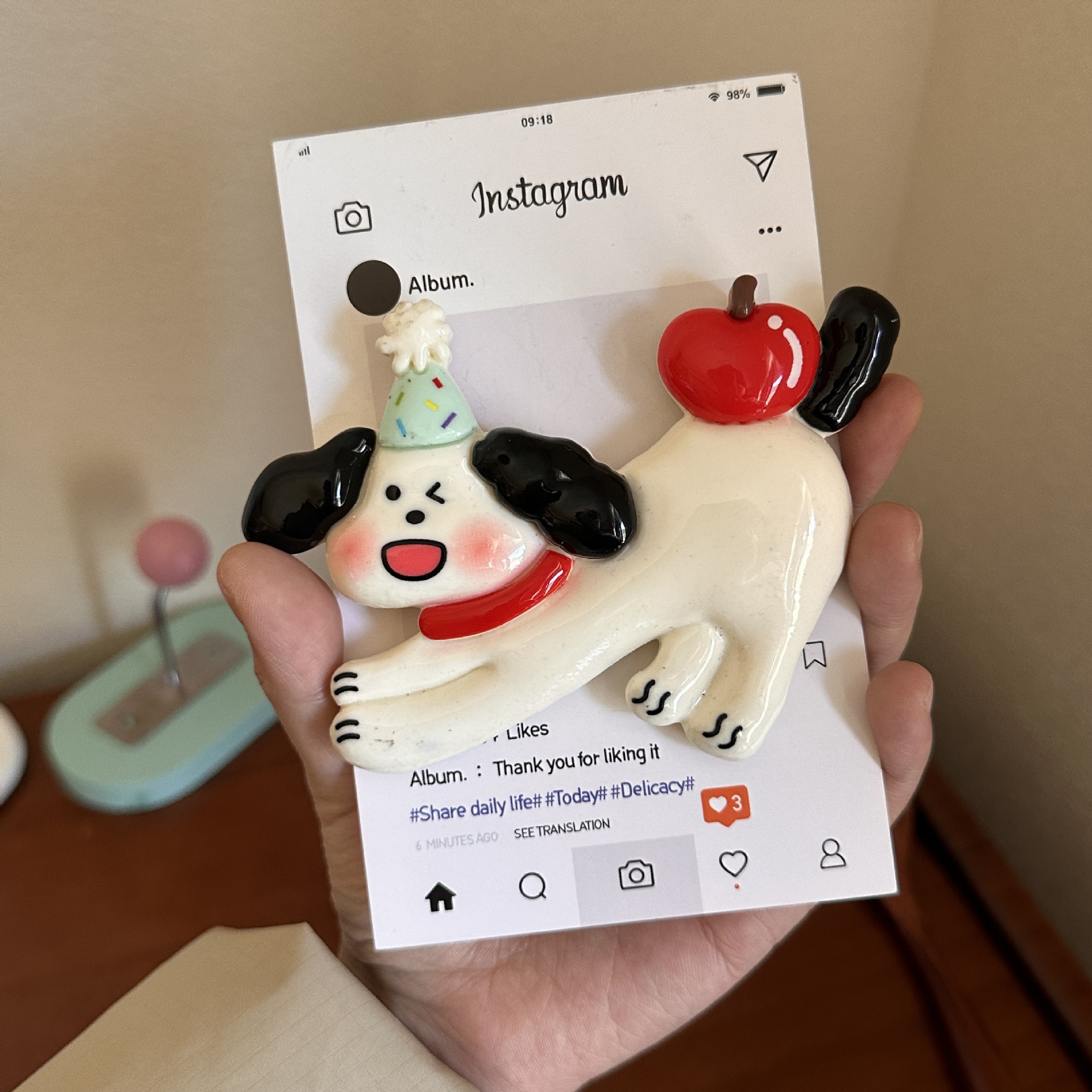 70g Weight Refrigerator Magnet Home Textiles & Decor Type Resin Material Dog Pattern Cartoon Style, Cute Style Cartoon Style Cute Dog Resin Refrigerator Magnet Artificial Decorations 15