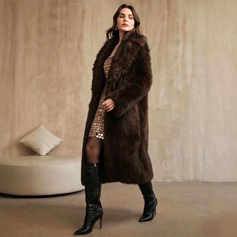 Plus-Size Women's Long Fur Coat, Fox Fur, Eco-Friendly Fur, Mink Fur, European and American Style Fur Coat Plus-Size Women's Long Fur Coat, Fox Fur, Eco-Friendly Fur, Mink Fur, European and American Style Fur Coat