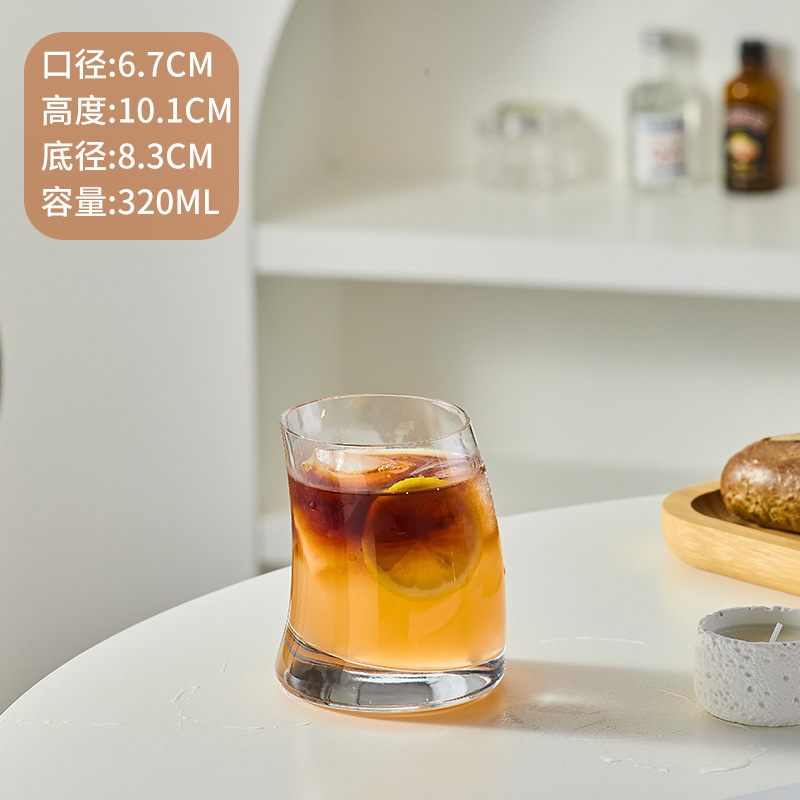 创意月牙杯网红ins风玻璃杯果汁杯高颜值莫吉托杯鸡尾酒杯奶茶杯|undefined