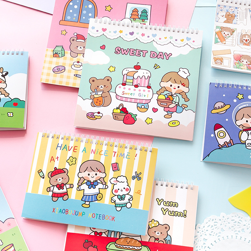 A message from Bubu-chan: A travelogue featuring spiral-shaped release paper, washi tape, stickers, DIY illustrations, and storage tips (40 sheets, 8 designs).