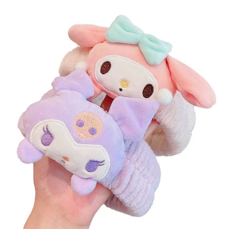 Otoño y invierno nuevo super lindos dibujos animados animal correa de cabello conjunto de correa de muñeca a prueba de humedad presión protector de cabello de muñeca lavado de la cara accesorios de cabello al por mayor