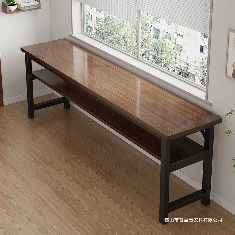 Home Living Room Long Table, Bed Computer Desk, Desktop Rectangular Double-Layer Workbench, Simple Long Office Desk Home Living Room Long Table, Bed Computer Desk, Desktop Rectangular Double-Layer Workbench, Simple Long Office Desk