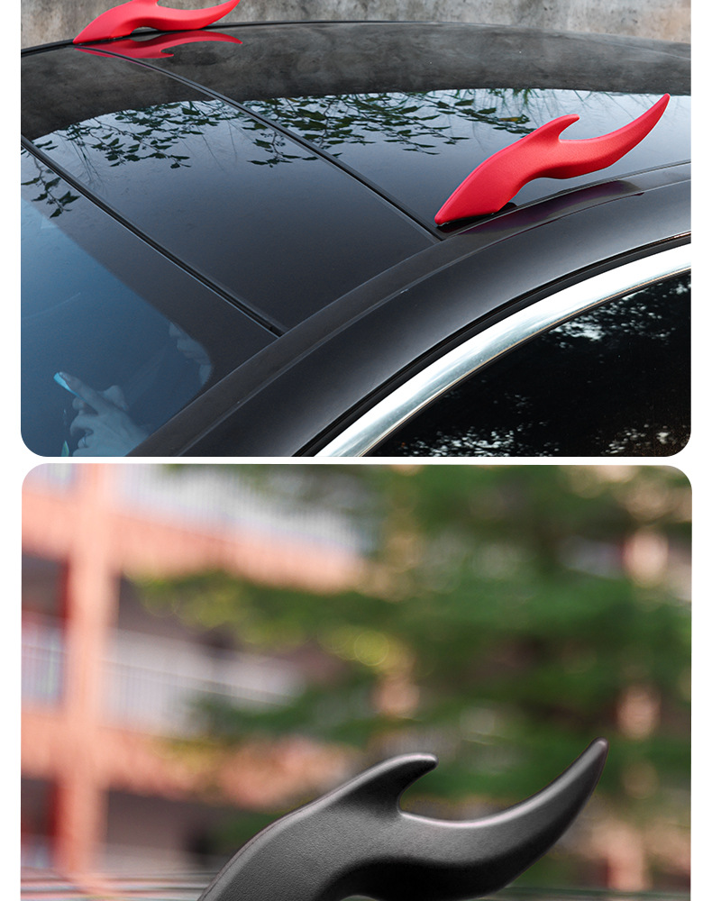 Car Roof Decoration Dragon Horn Car Sticker Exterior Antenna Ornament 3D Creative Cute Sticker Exterior Tentacle