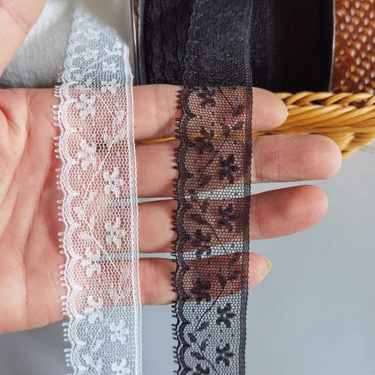 T336# 台版蕾丝花边辅料薄款超仙透纱波浪点点 diy娃衣蕾丝边辅料