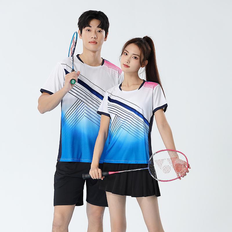 [Sanxi Factory Store] Wholesale High-end Badminton Clothing Men's and Women's Tops Table Tennis Sports Clothing