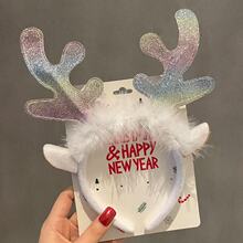 新款星空鹿角圣诞节发箍儿童发饰发夹节日礼物鹿角发卡派对装扮头