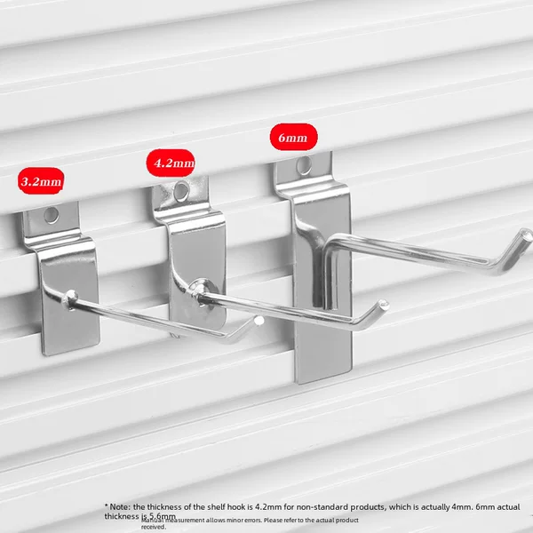 Wholesale bold groove plate hook hook universal plate hook mobile phone jewelry shelf hook silver groove plate hook Wall
