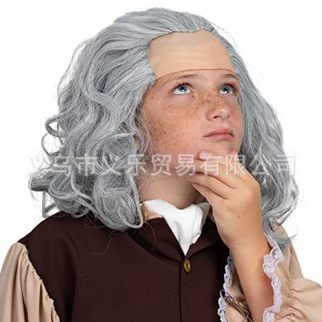 Einstein cosplay old professor wig half scalp wig bald wig cross-border hot sale factory direct sales Einstein cosplay old professor wig half scalp wig bald wig cross-border hot sale factory direct sales