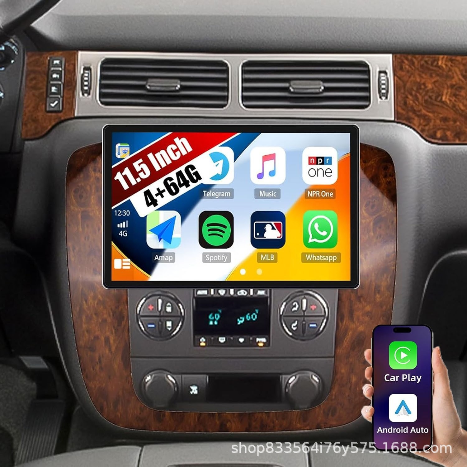 11.5inch Android Car Radio Bluetooth Navigation Music Carplay & Android Auto