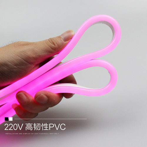 Cross-border 110V flexible round outdoor waterproof silicone 6*12 low voltage 12V high voltage 220V neon LED strip light