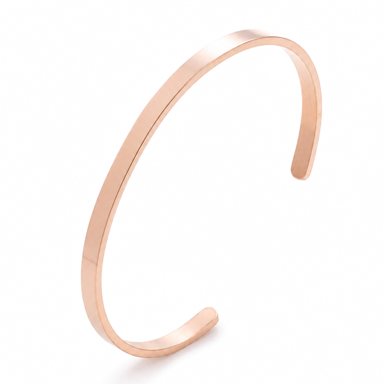 Pulseras de pareja populares europeas y americanas, joyería de metal con superficie lisa, magnética, ajustable y de extremo abierto para hombres y mujeres.