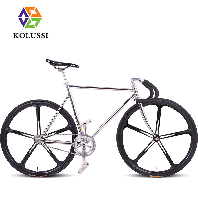 Dead-Fly Racing Retro Electroplated Bicycle Lug Professional Racing One-Piece Wheel Front Fork Horn Handle Aluminum Alloy Pedal