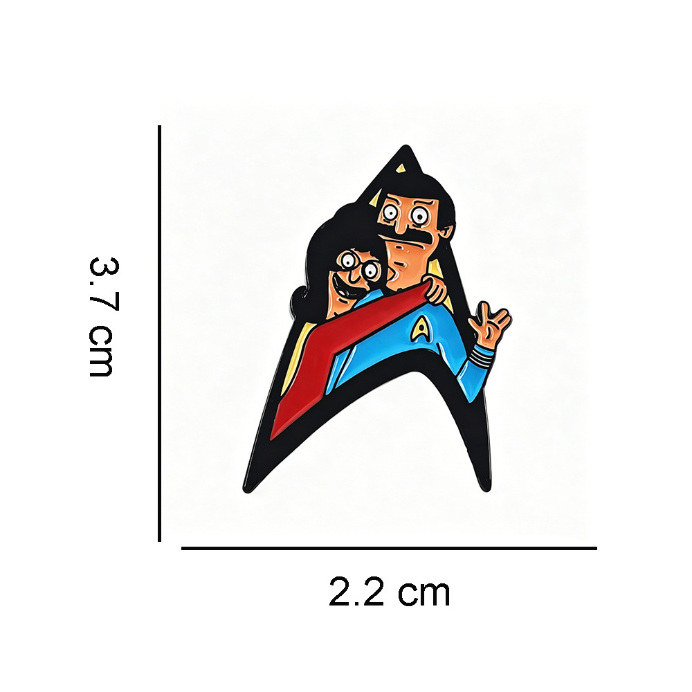 BobTina Star Trek Mix-and-Match Brooch Vulcan Gesture Enamel Badge Anime Merchandise Backpack Pin
