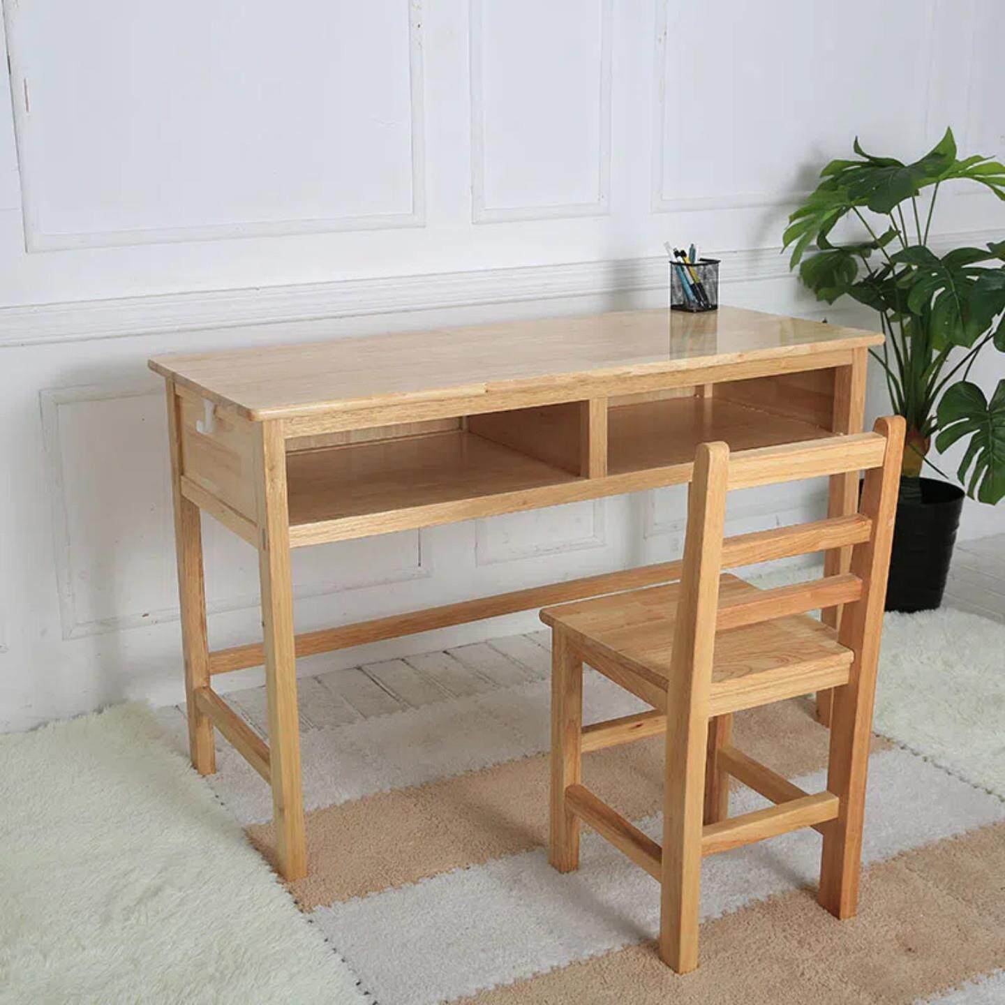 School purchases solid wood desks and chairs for primary school students and kindergartens, children's writing desks and chairs wholesale, solid wood, no installation required