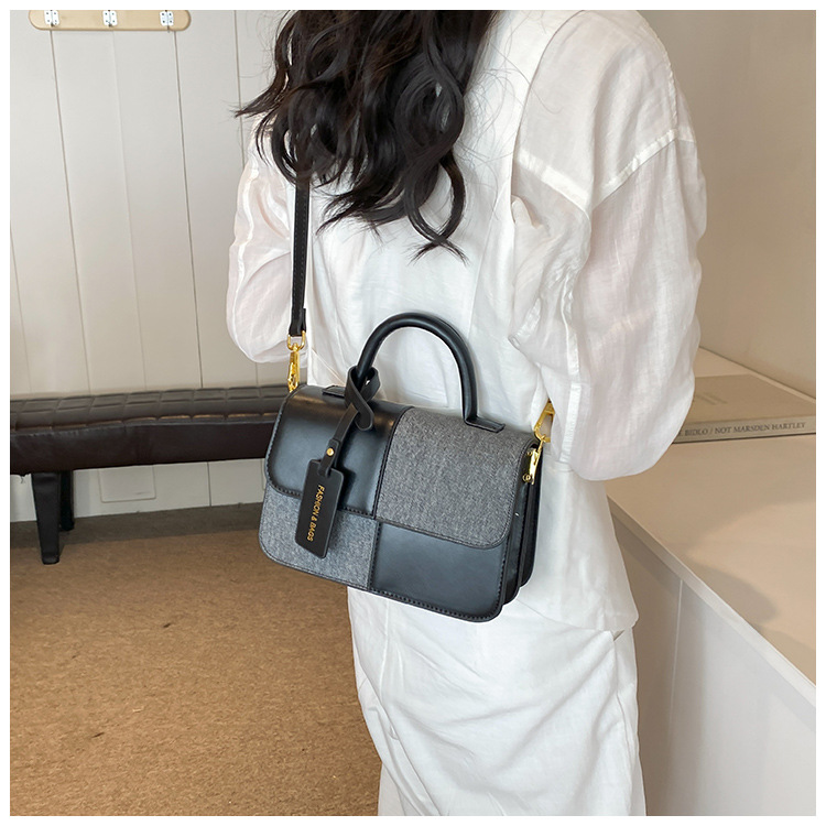 Maillard Splicing Handbag for Women 2024 New Style, with Unique Texture and a Stylish Crossbody Bag Design_voghion.com