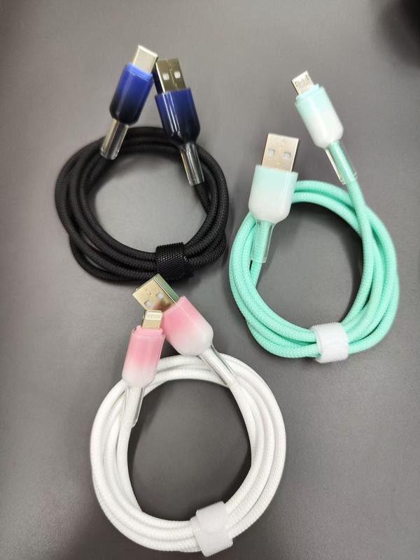 グラデーション透明データ線PD27Wはアップル15/16携帯電話60WダブルTypec華為充電線を適用する|undefined