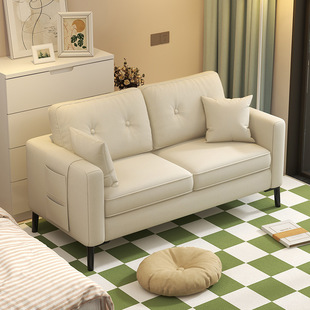 Sofa Living Room New Small Apartment Modern Simple Fabric Double Sofa Rental Room Clothing Store Small Sofa Factory