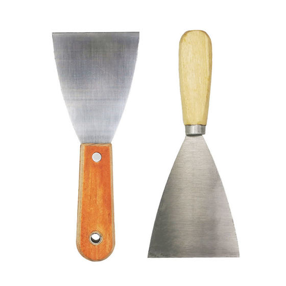 Putty Knife Wooden Handle Stainless Steel Thickened Small Shovel Scraping Wall Putting Putty Ash Paint Tool Shovel trowel