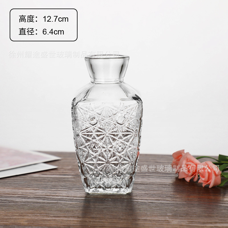 クロスボーダー卸売小さな花瓶装飾品、インスタイルホームデスクトップリビングルームフラワーアレンジメント、高級ガラス花瓶|undefined