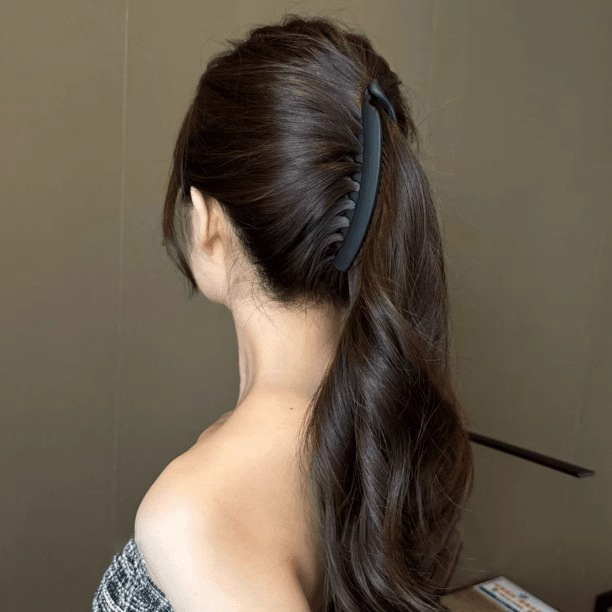 Acetato de banana para mujeres 2025 nuevo estilo de alta sensación de cabello de cabello de cabello de cabello de caballo más agarrar clip de cabello tocado