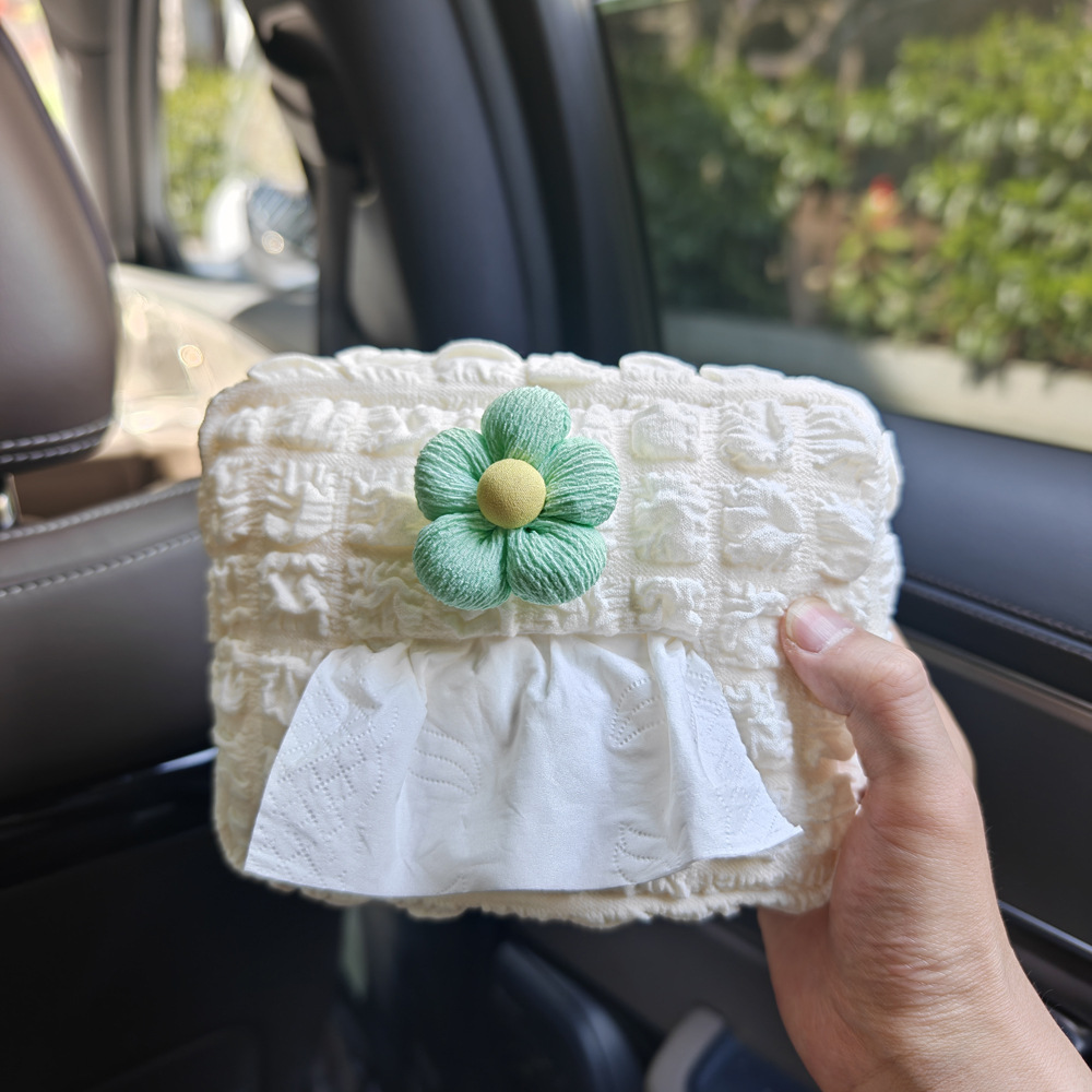 Minimalist Car Seat Tissue Box, Car Tissue Bag, In-Car Armrest Box, Seat Back Tissue Storage and Decoration