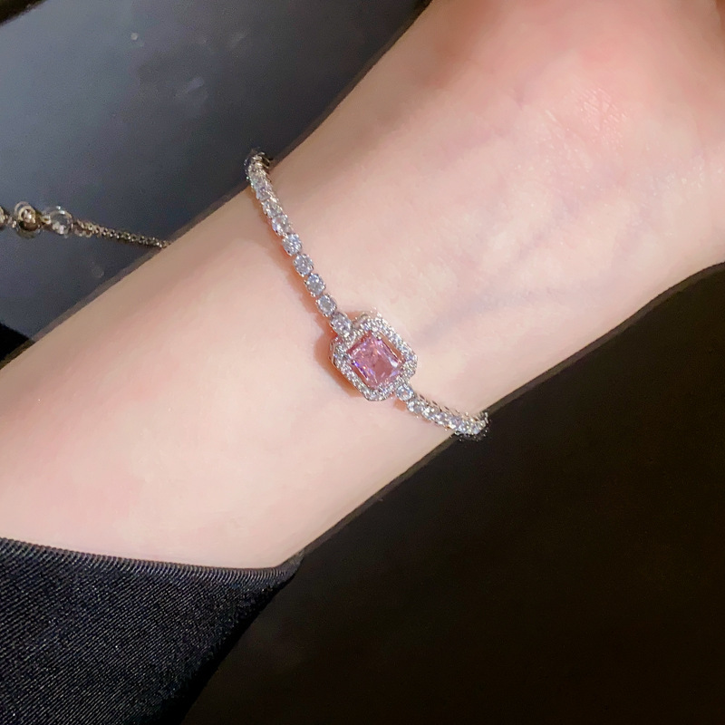 10 # Pulsera-Protección del medio ambiente-Plata-Rosa