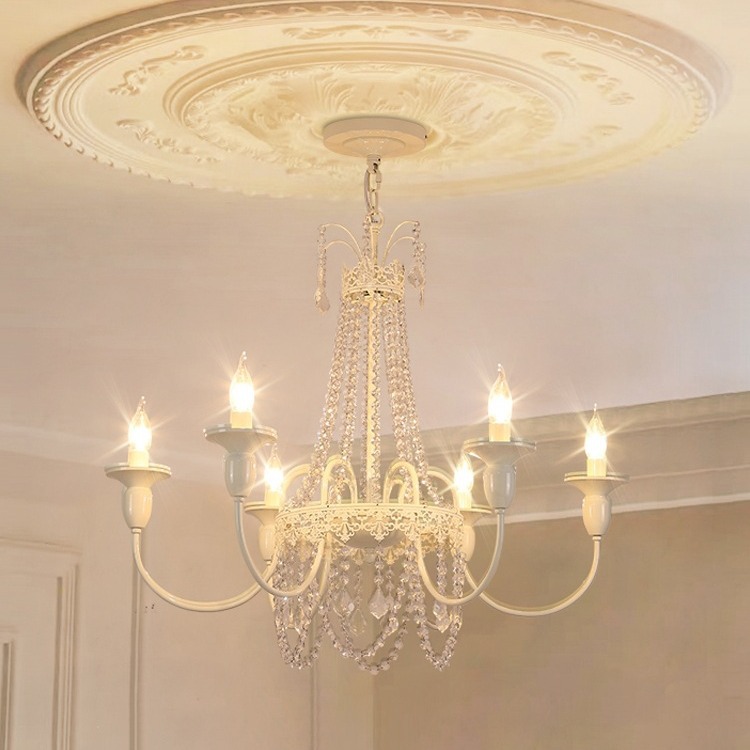 法式復古客廳吊燈水晶美式鄉村別墅大氣公主房臥室餐廳奶油風燈具