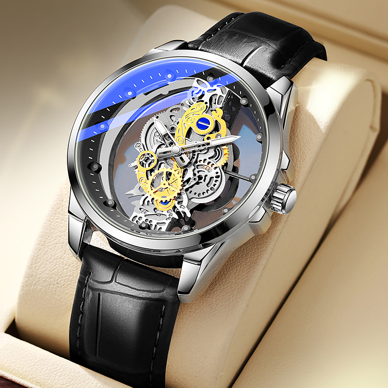 실버 쉘 실버 링 블랙 벨트 모델