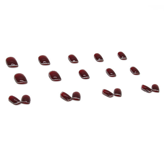Cross-border Wine Red Broken Flash Wear Armor Finished Removable Nail Patch Internet Popular Pure Nail Nail Pieces Simple Short Armor