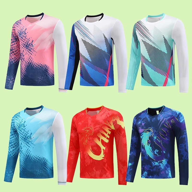 2025 New Volleyball Uniforms Customized Training Game Team Uniforms for Men and Women Autumn and Winter Long-Sleeved Air Volleyball Jersey Sports Suits