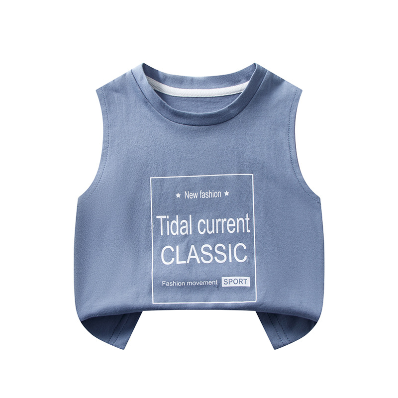 Chaleco DE LOS NIÑOS algodón niñas bebé niños nueva camiseta de verano al por mayor de verano Delgado deportes camiseta sin mangas