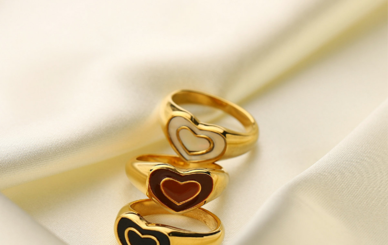 Fashion Stainless Steel Heart-shaped Ring display picture 14