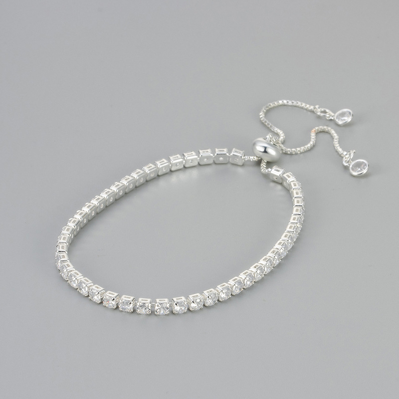 Luxurious Sparkling Zircon Bangle Row Bracelet For Women_voghion.com