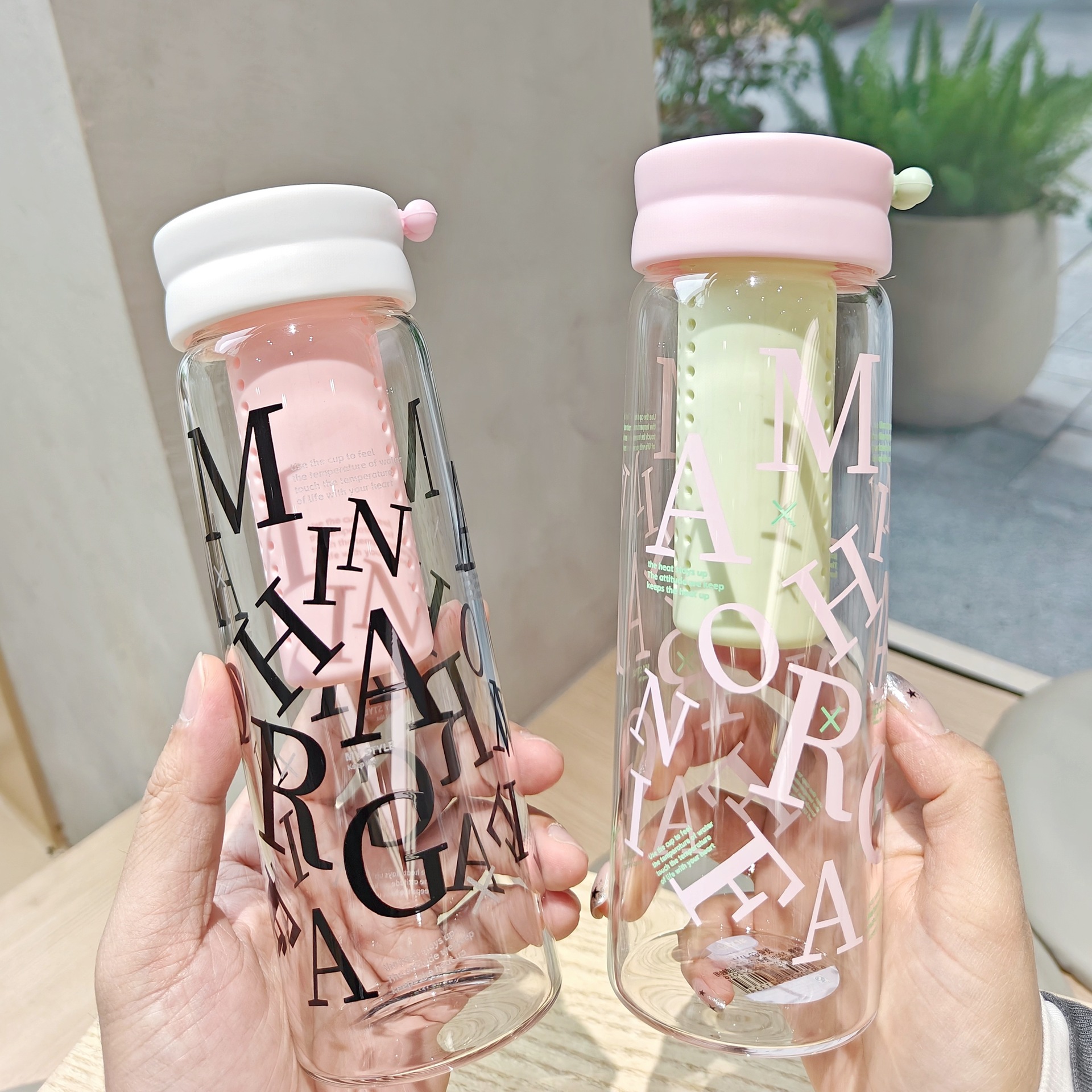 时尚新款高硼硅玻璃杯小清新女生直饮水杯便携高颜值杯子礼品批发